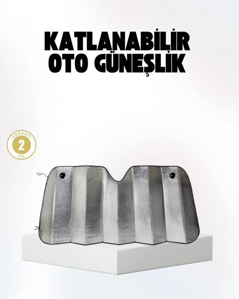 Otomobil Güneşliği - Katlanabilir Tasarım ve Süngerli Isı Yalıtımı ürün görseli 1