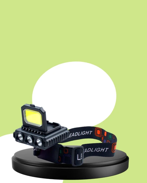 800 Lumen Çok Fonksiyonlu LED Kafa Lambası Type C Şarjlı ürün görseli 1