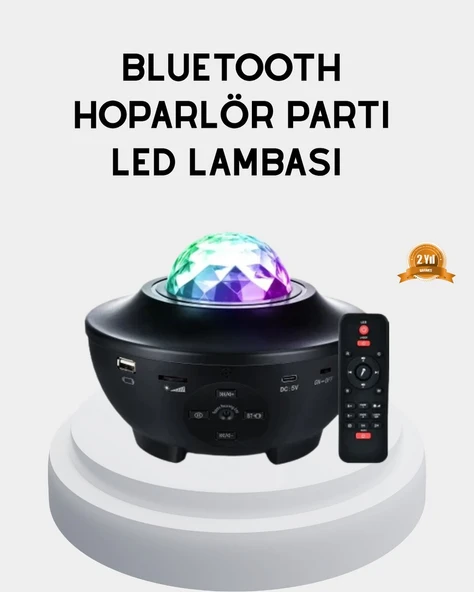 LED Yıldızlı Projektör Galaxy Modlu Renk ve Parlaklık Ayarlı Gece Lambası ürün görseli 1