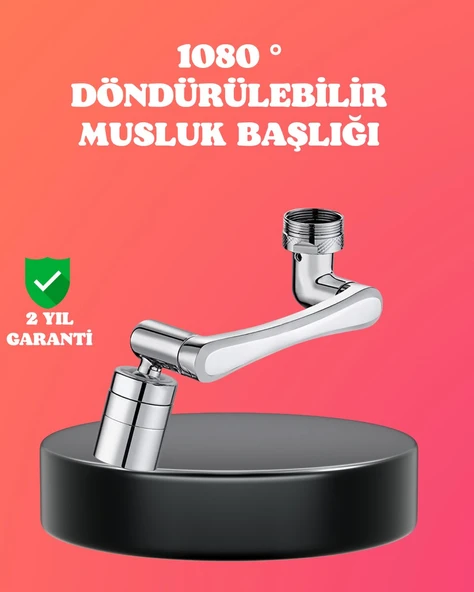 1080° Dönebilen Püskürtme Filtreli Musluk Başlığı Su Tasarruflu ürün görseli 1