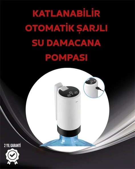 Otomatik Şarjlı Damacana Pompası Ev Ofis Kamp Kullanım ürün görseli 1