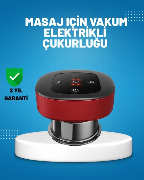 Elektrikli Vakumlu Çukurluk Masaj Aleti Isıtmalı ve Kırmızı Işıklı Terapi Seti ürün görseli 1