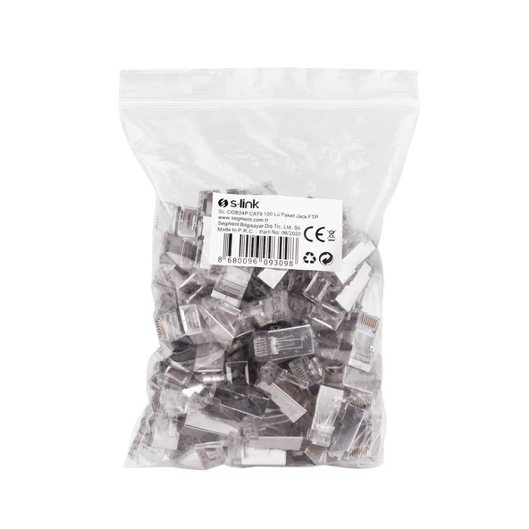 S-LINK SL-COB24P RJ45 Yeni Nesil JAC UTP CAT6 Metal (100lü PAKET)(1923) ürün görseli 1