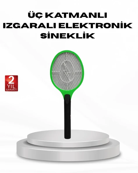 Yüksek Gerilimli Elektronik Sinek Raket - Sessiz Kimyasız ve Güvenli Kullanım ürün görseli 1