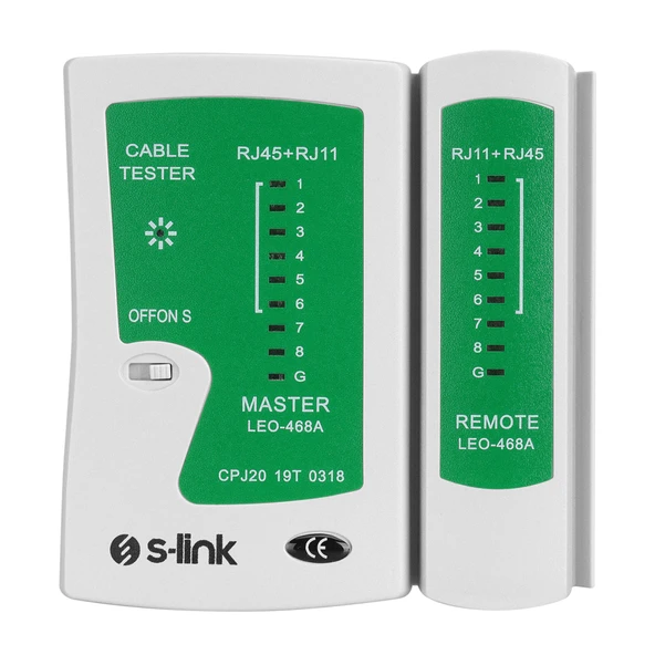 S-LINK SL-468 RJ45 ve RJ11 Tester Kablo Test Cihazı(1923) ürün görseli 1