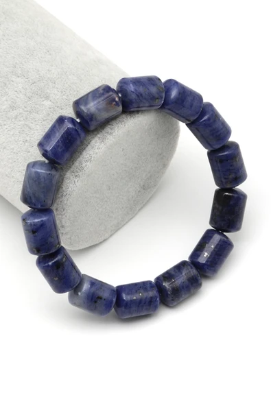 Sodalit Doğal Taş Bileklik 10 x 14 mm Özel Kesim - BLK-2448 ürün görseli 1