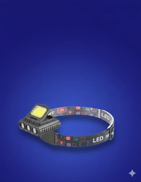 LED Kafa Lambası COB ve XPE Ayarlanabilir 800 Lumen Type C Şarjlı ürün görseli 1