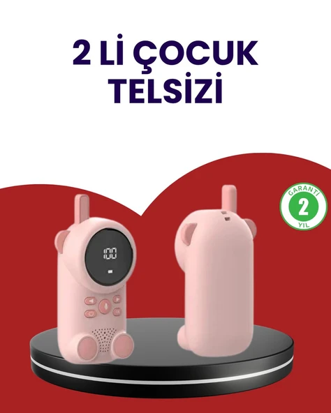 Uzun Menzilli Bebek Telsizi - VOX Modlu Renkli LCD Ekranlı ürün görseli 1