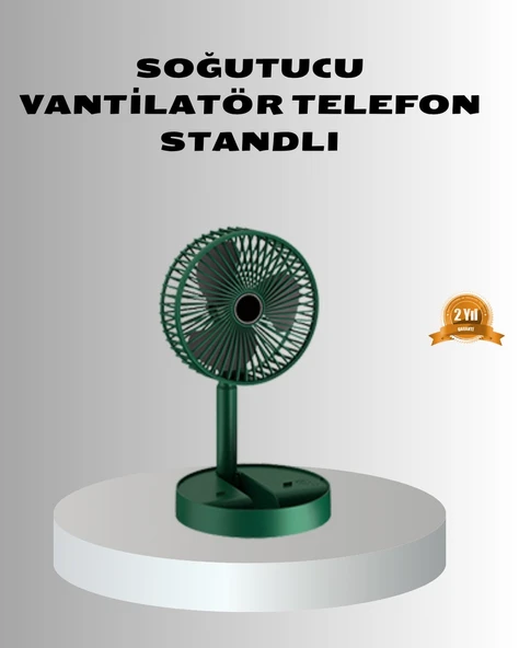 Şarjlı Katlanabilir Mini Fan - 3 Kademe Hız Ayarı Taşınabilir Tasarım ürün görseli 1