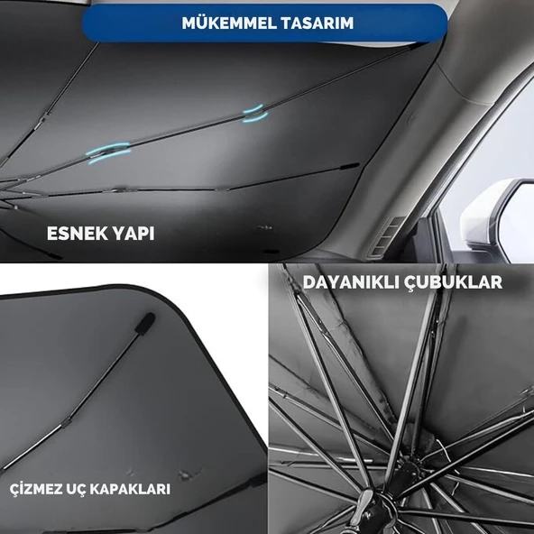 Fiat Fiorino Citroen Berlingo Renault Kangoo Ford Courier VW Caddy Uyumlu Oto Şemsiye ürün görseli 1