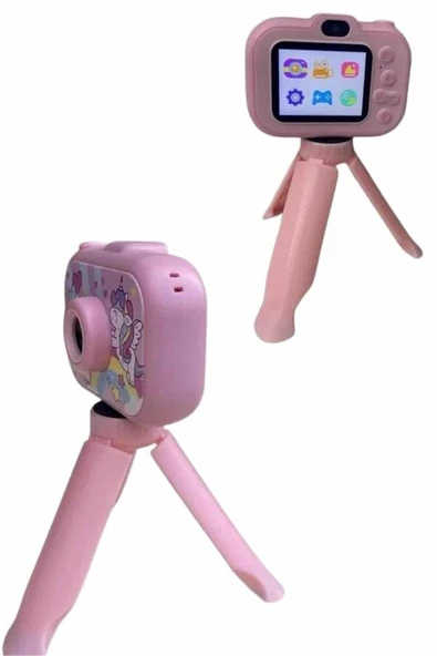 Çocuk Için Eğitici Video Kamera Ayaklı Mini Fotoğraf Makinesi ürün görseli 1