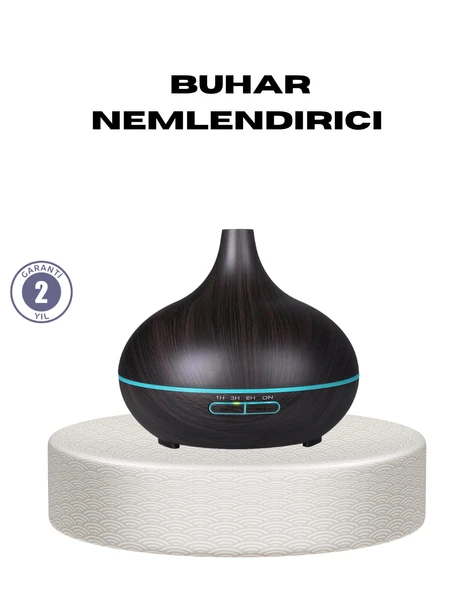 550 ml Ultrasonik Uçucu Yağ Difüzörü 7 Renk LED Işıklı ve Zaman Ayarlı ürün görseli 1