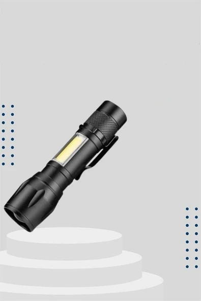 EL Feneri Uzun Menzilli Usb Şarj Edilebilir ürün görseli 1