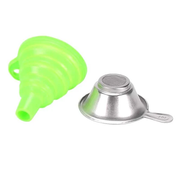 SLA 3D Yazıcı UV Reçine Filtre(Süzgeç)-Silikon Huni Seti - Yeşil ürün görseli 1