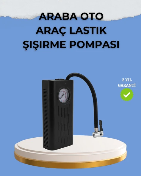 Çok Fonksiyonlu Dijital Gösterge Elektrikli Lastik Pompası ürün görseli 1