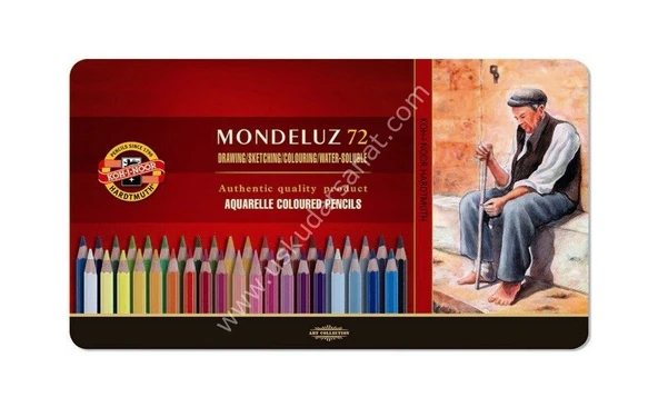Kohinoor Mondeluz Aquarell Boya Kalemi 72 Renk Klasik Metal Kutu ürün görseli 1