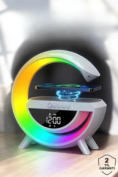 Bluetooth Hoparlör Dijital Göstergeli Wireless Şarj RGB Işıklı ürün görseli 1