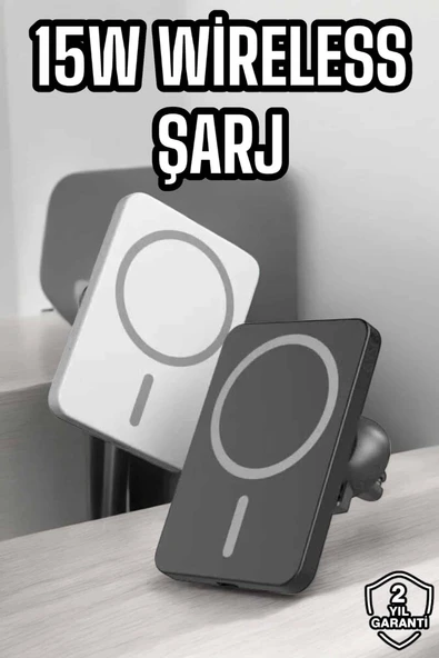 İOS Uyumlu Manyetik Tasarım Magsafe İphone 12/13/14/15 araç şarjı ürün görseli 1