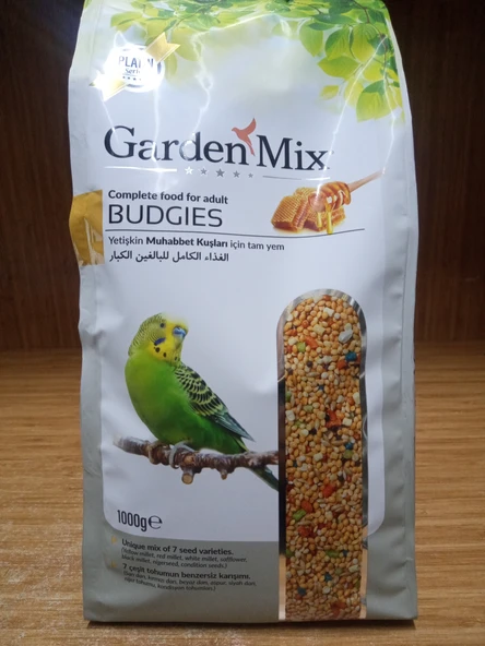 Gardenmix Platin Ballı Muhabbet Kuş Yemi 1kg X 3 ADET+ 5 ADET KALAMAR KEMİĞİ ürün görseli 1