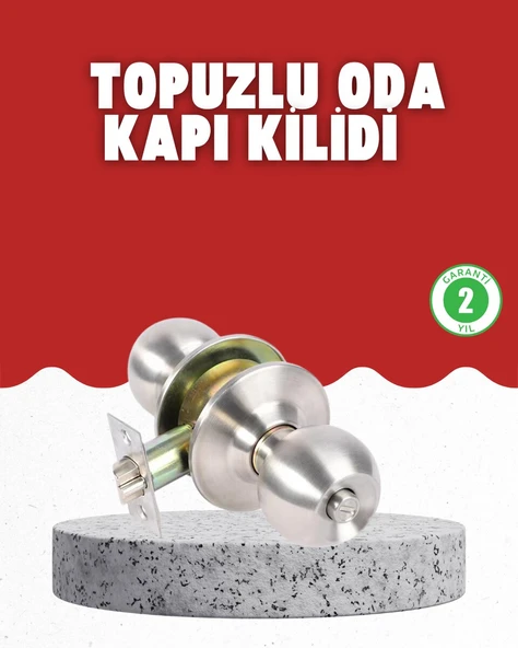 Estetik Güvenli Topuzlu Kapı Kilidi ürün görseli 1