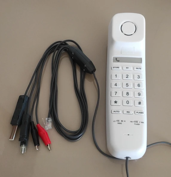 KAREL Test Telefonu BEYAZ (FÜME Kesmeli Kesmesiz Test Kablolu) ürün görseli 1