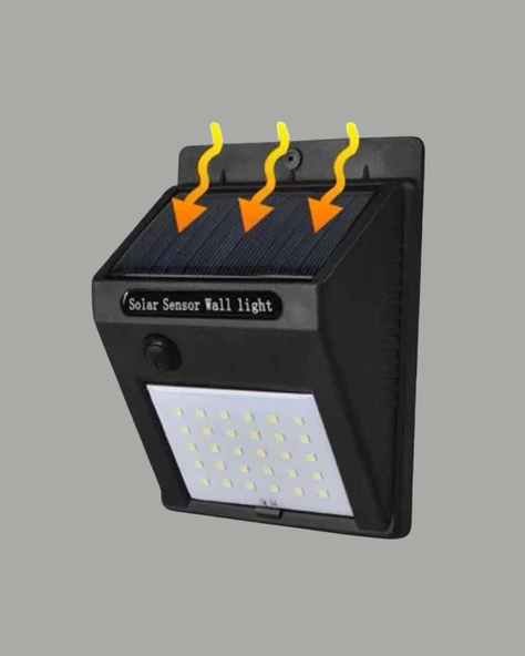 Sensörlü 20 LED Solar Duvar Lambası 3 Metre Algılama Mesafesi - Resim 5