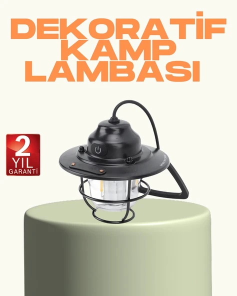 Hafif ve Taşınabilir Retro Tasarım Kamp Lambası ürün görseli 1