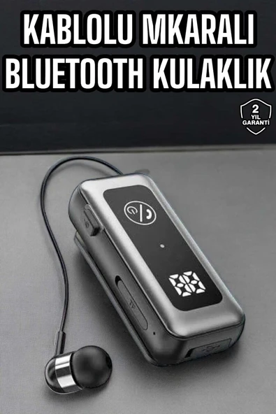 Kablolu Bluetooth Kulaklık Kulak İçi Stereo Mikrofonlu Dijital Göstergeli ürün görseli 1