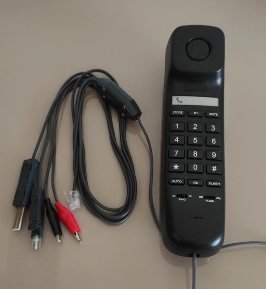 KAREL Test Telefonu Siyah (FÜME Kesmeli Kesmesiz Test Kablolu ) ürün görseli 1