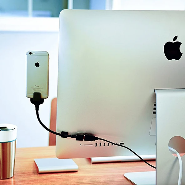 Lazy Acrobat Metal Usb Stand Android Micro Usb-(5775) - Resim 4