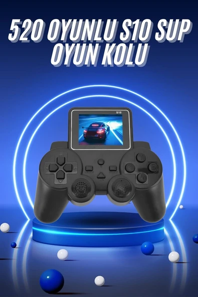 2.4 İnç Ekran 520 Oyunlu Retro Temalı Kablosuz Oyun Kolu El Atarisi ürün görseli 1