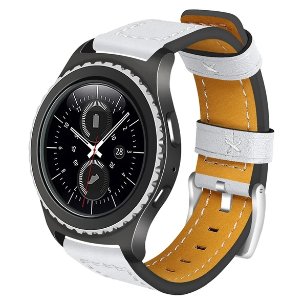Ally Gear S3 Watch 4 46mm Classic Frontier Deri Dişli Kayış Kordon-(5775) ürün görseli 1