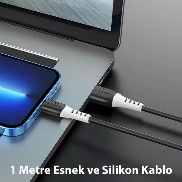 HOCO X82 iPhone Lightning to USB 2.4A Silikon Data ve Şarj Kablosu-(5775) - Resim 3