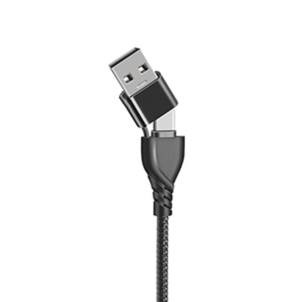 ALLY 2in1 USB Type C To PD Kablosu+USB Kablo-(5775) - Resim 5