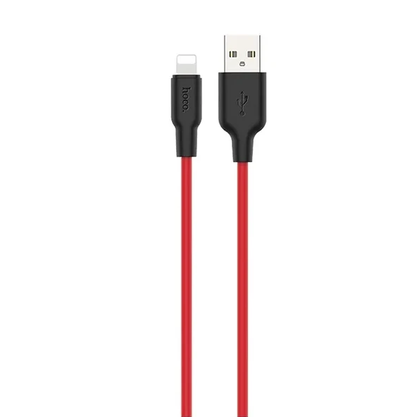 HOCO X21 Plus USB to iPhone Lightning Silikon Hızlı Şarj ve Data Kablosu-(5775) ürün görseli 1