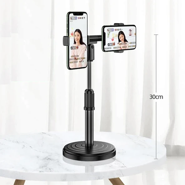 ALLY Masaüstü Çift Telefon Tutucu Stand - Resim 2