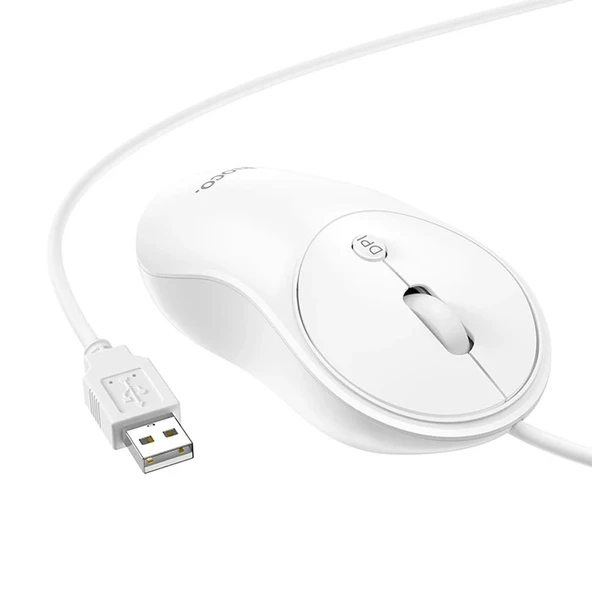 HOCO GM13 Bussines 1600DPI 4D Yüksek Hassasiyet Kablolu Optik Mouse-(5775) ürün görseli 1