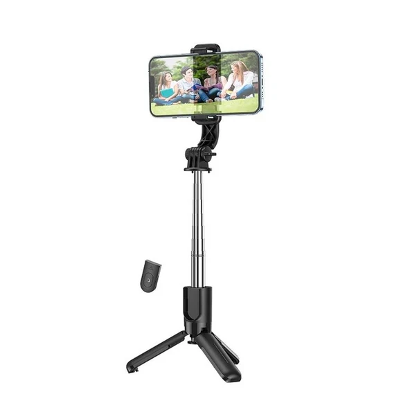 HOCO K17 Bluetooth Uzaktan Kontrol Selfie Çubuğu Tripod Mini Canlı Yayın Standı-(5775) ürün görseli 1