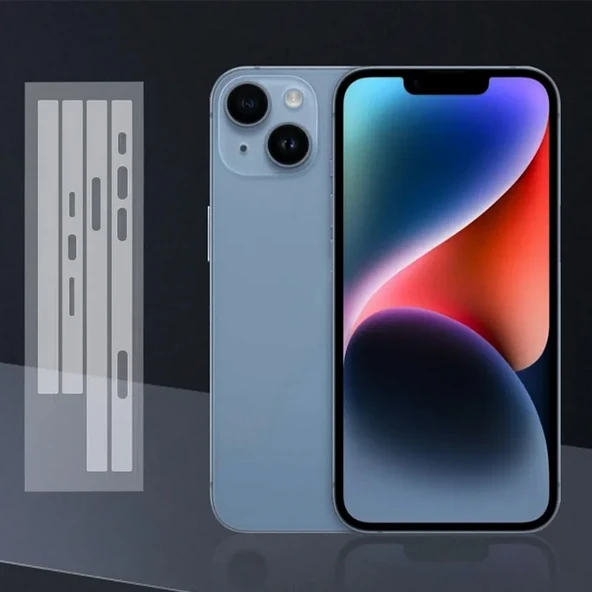 ALLY iPhone 14 Hidrojel Hayalet Yan Alt Üst Kaplama Koruyucu Film-(5775) ürün görseli 1