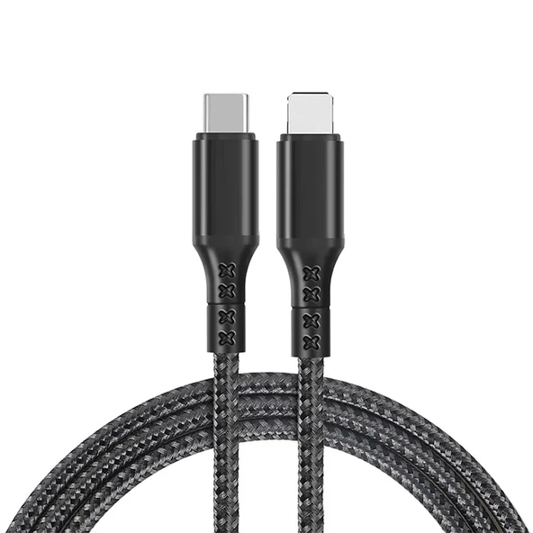 ALLY 1mt 27W Type-C To iPhone Lightning Süper Hızlı Data ve Şarj Kablosu Akım ve Isı Korumalı Halat-(5775) ürün görseli 1