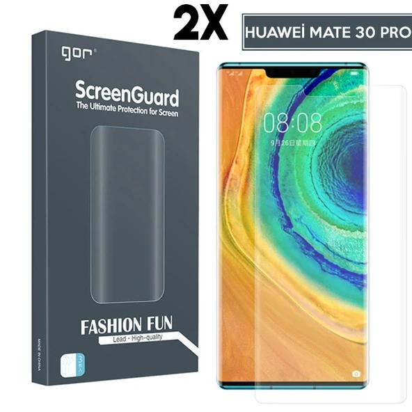 Gor Huawei Mate 30 Pro 3d Kavisli Full Kaplama Darbe Emici Ekran Koruyucu 2 Adet Set-(5775) ürün görseli 1