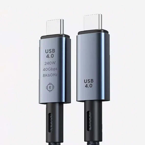 ALLY 40Gbps 240W Type-C 8K Görüntü ve Hızlı Data Şarj Kablosu-(5775) ürün görseli 1