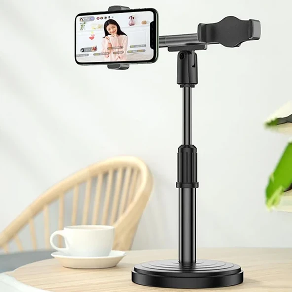 ALLY Masaüstü Çift Telefon Tutucu Stand - Resim 5