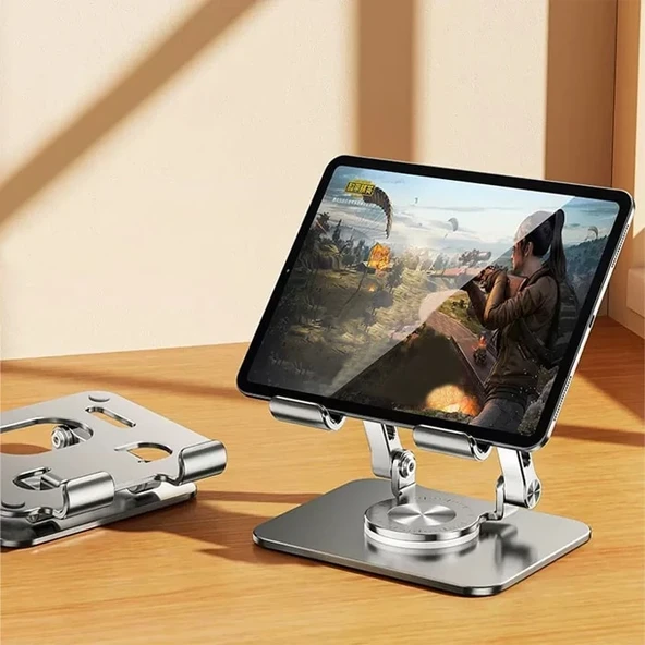 Ally H07 Katalanabilir Alüminyum Tablet ve Telefon Tutucu Standı-(5775) ürün görseli 1