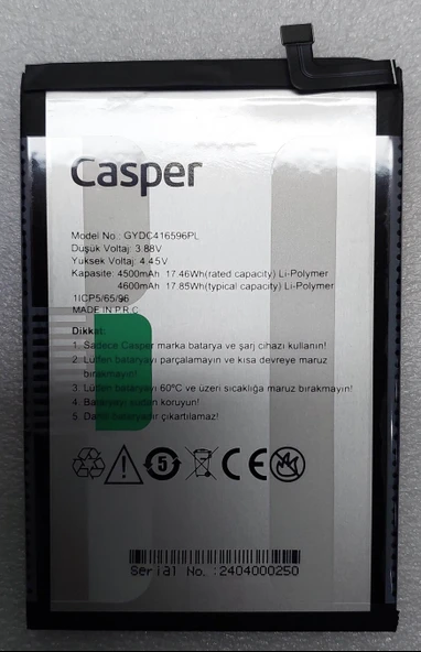 Casper X30 X30P Batarya Orjinal GYDC416596PL - Resim 5