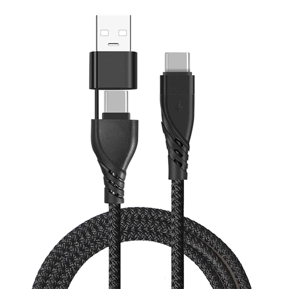ALLY 2in1 USB Type C To PD Kablosu+USB Kablo-(5775) ürün görseli 1