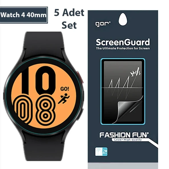 Gor Sm Galaxy Watch 4 40mm Darbe Emici Ekran Koruyucu 5 Adet Set-(5775) ürün görseli 1