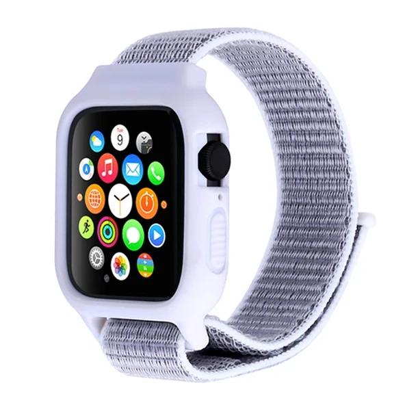 Ally Apple Watch 6-SE-5-4 44mm / 3-2-1 42mm Kayış Kordon Kılıf Silikon-(5775) ürün görseli 1