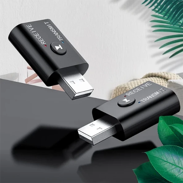 ALLY 2in1 Bluetooth 5.0 Mini USB Adaptör+Fm Transmitter-(5775) - Resim 2