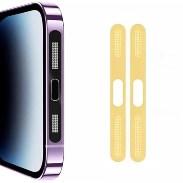 Ally iPhone 15 İçin Anti-Dust Toz Ve Kir Önleyici Sticker 2 Adet Set-(5775) ürün görseli 1